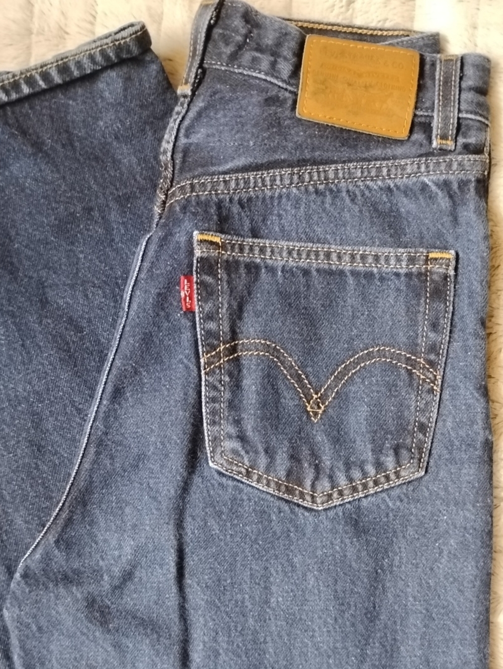 High-Rise Straight Leg Women’s Jeans - Blue - Picture 7 of 7
